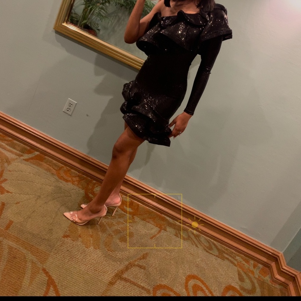 Fashion Nova Sequin One Shoulder Dress